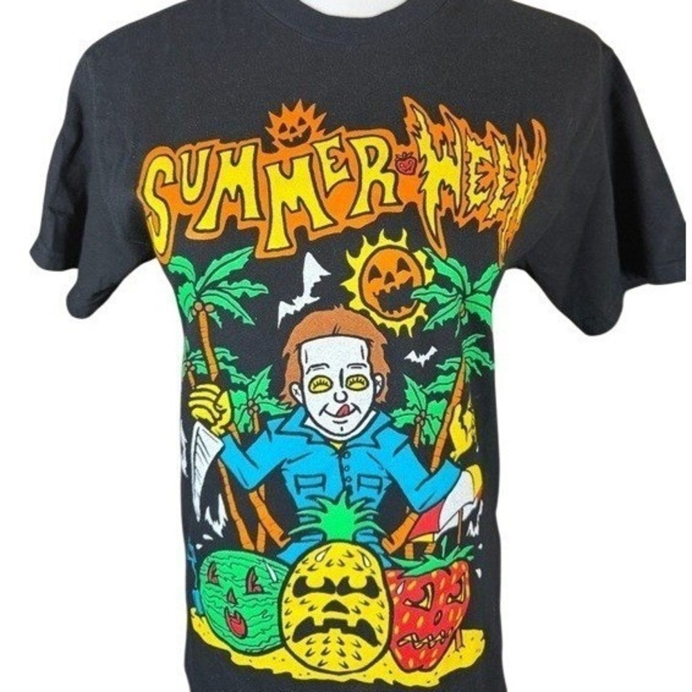 TeeStyled T-Shirt Men S Summerween Michael Myers Black Graphic‎ Tee